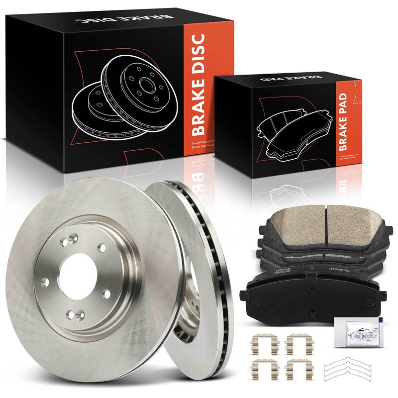 Disc Brake Rotors & Brake Pads for Hyundai Sonata Kona Electric Kia Optima Front