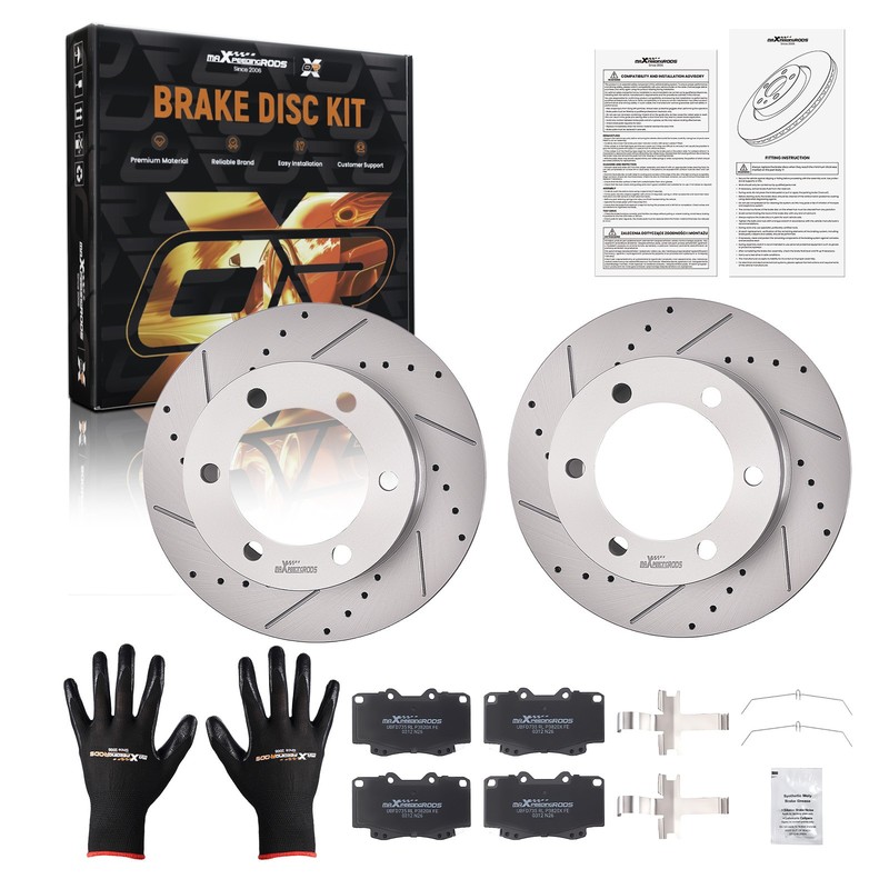 11.69 inch Front Brake Rotors & Pads Set for Toyota Tacoma 1999-2004 31165 799