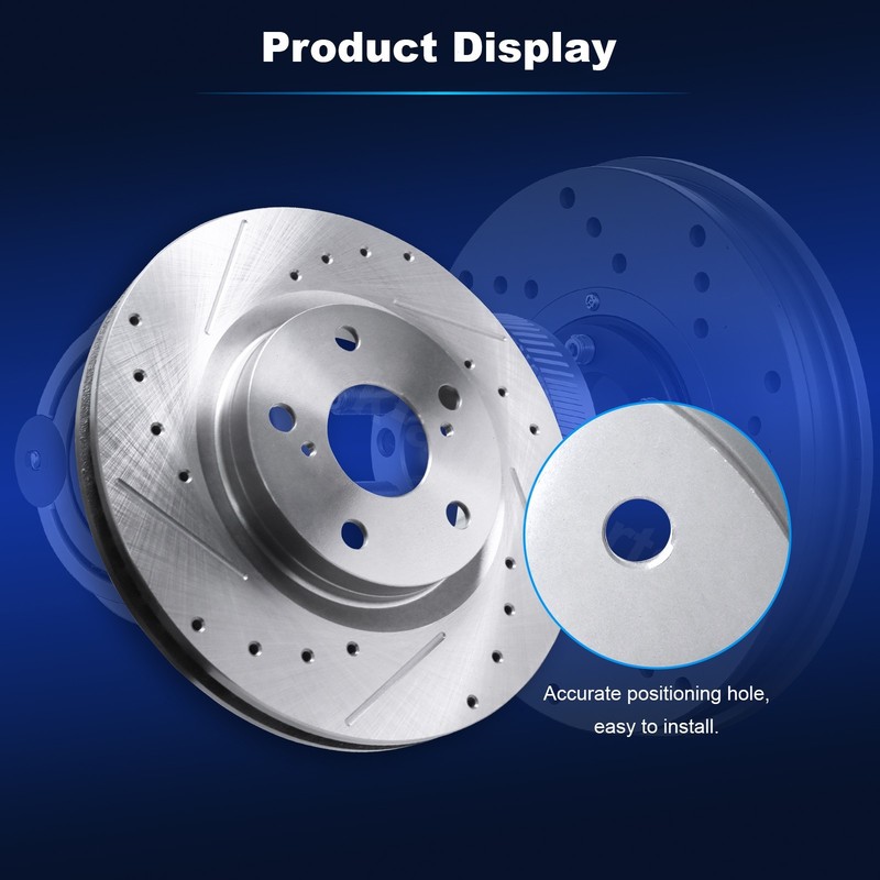 Front & Rear Disc Rotors Ceramic Brake Pads for 2007-2012 Lexus ES350 Toyota gallery