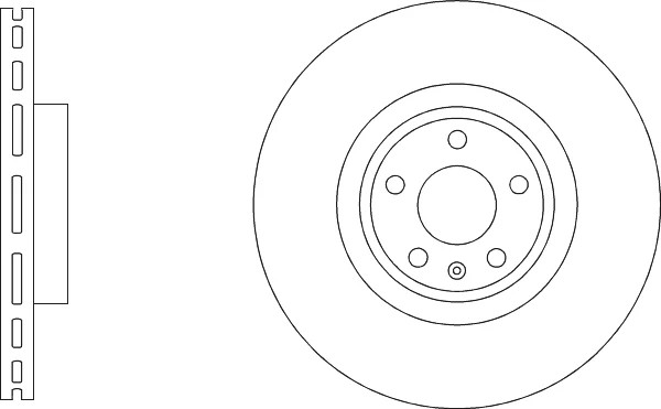 Brake Disc Single Vented fits AUDI S5 F5 3.0 Front 2016 on 350mm 4M0615301AB New