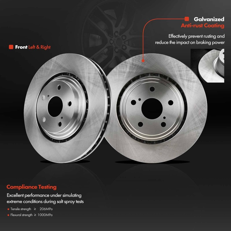 Disc Brake Rotor & Pads + Caliper for Lexus NX200t 15-17 Toyota Highlander Front gallery