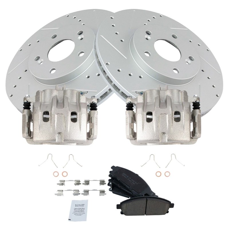 Front Ceramic Brake Pad, Performance Rotor & Caliper Kit for Nissan gallery