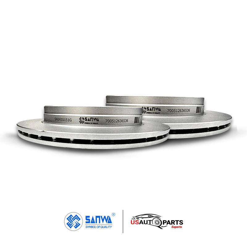 SANWA SET OF 2 REAR BRAKE ROTOR VENTED & GEOMET COATED 331mm FOR BUICK 2007-2017 gallery