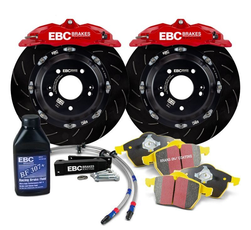 EBC 4 Pistons 355x32mm BBK Big Brake Kit for 19-22 Veloster N Kona N i30 [Red]