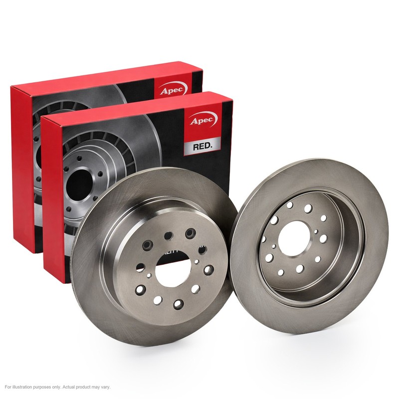 2X APEC Rear Brake Discs for LEXUS SC Convertible 2001-10 308mm Solid DSK2148