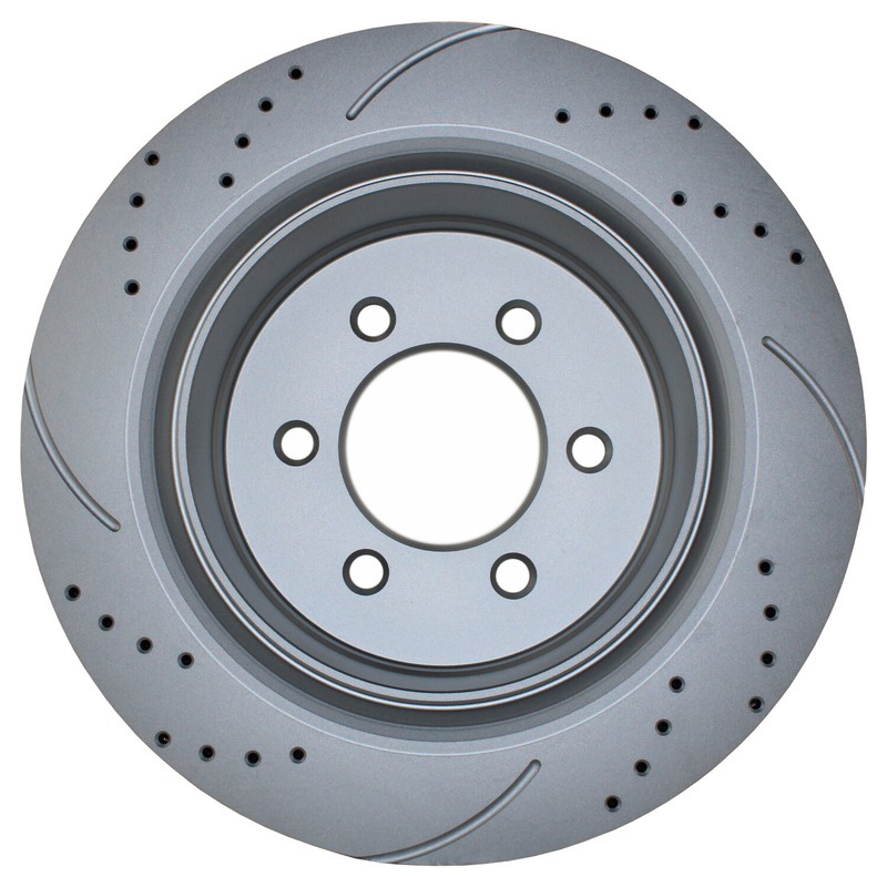 Bison Performance Pair 2 Rear Drilled Slotted 348mm Brake Rotors for Ford F-150 gallery