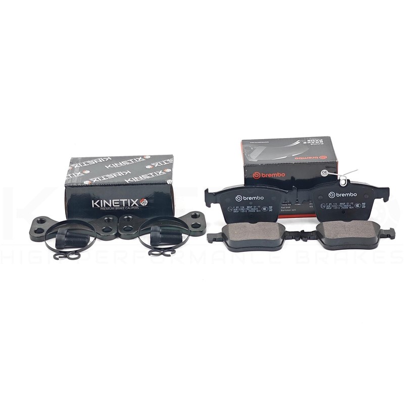 FOR VW GOLF R MK7 GTi REAR S6 S7 BIG DISCS BRAKE CONVERSION BRACKETS PADS 356mm gallery