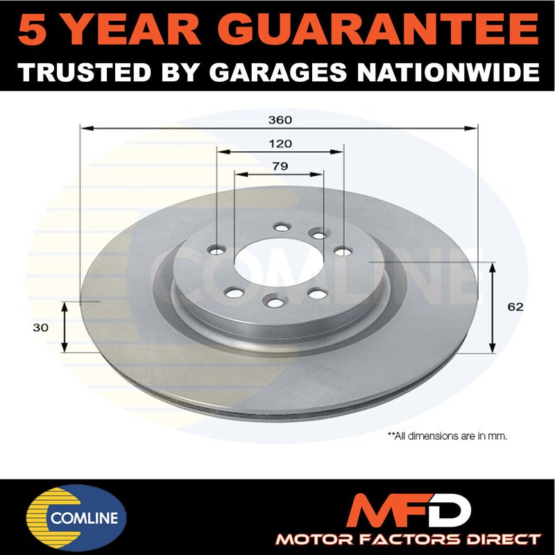 Fits Land Rover Range Sport Discovery Comline Front Brake Disc #1 LR038934