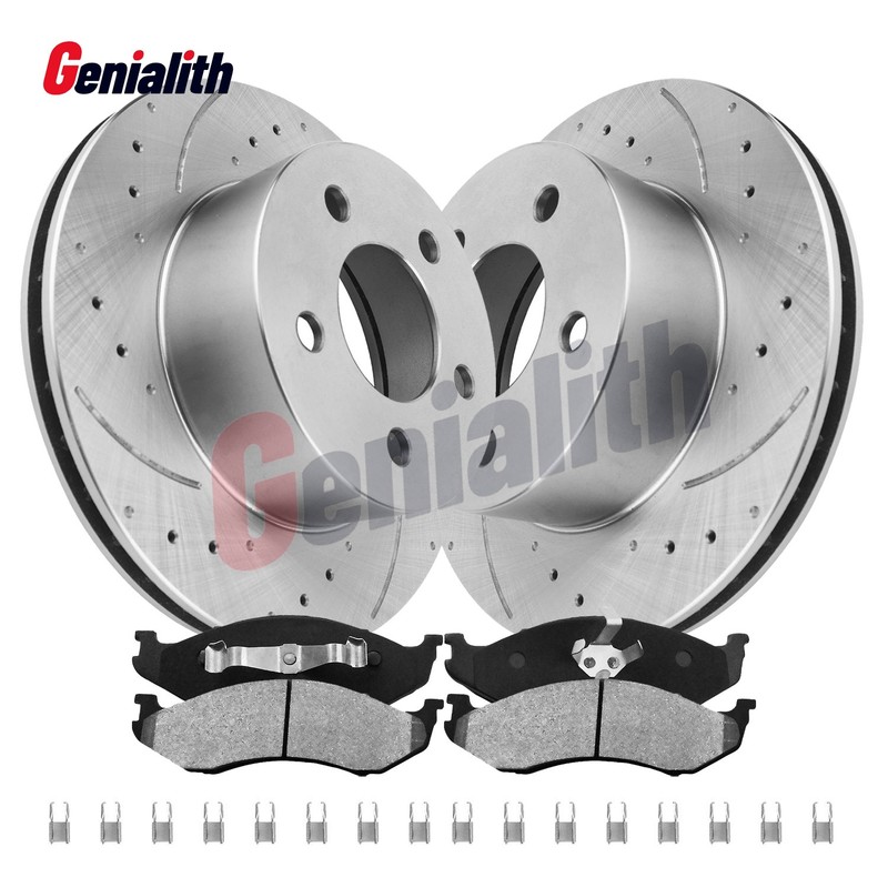 Front Disc Brake Rotors Brake Pads for 1990-1998 Cherokee Wrangler Comanche
