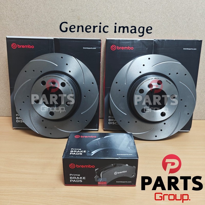FOR AUDI A5 2.0 TDI 16+ F5A,F5F BREMBO DRILLED & GROOVED REAR DISCS 330MM & PADS