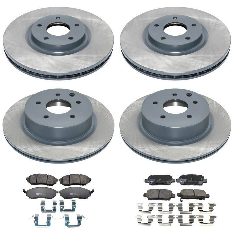DuraGo Front Rear Disc Brake Rotors TRW Ceramic Pads Kit for EX35 3.5L Gas 08-10