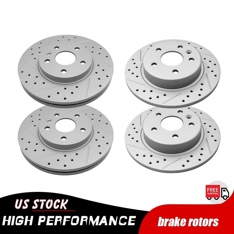 Front Rear Drilled Disc Brake Rotors for Chevrolet Cruze Bolt EV EUV Volt