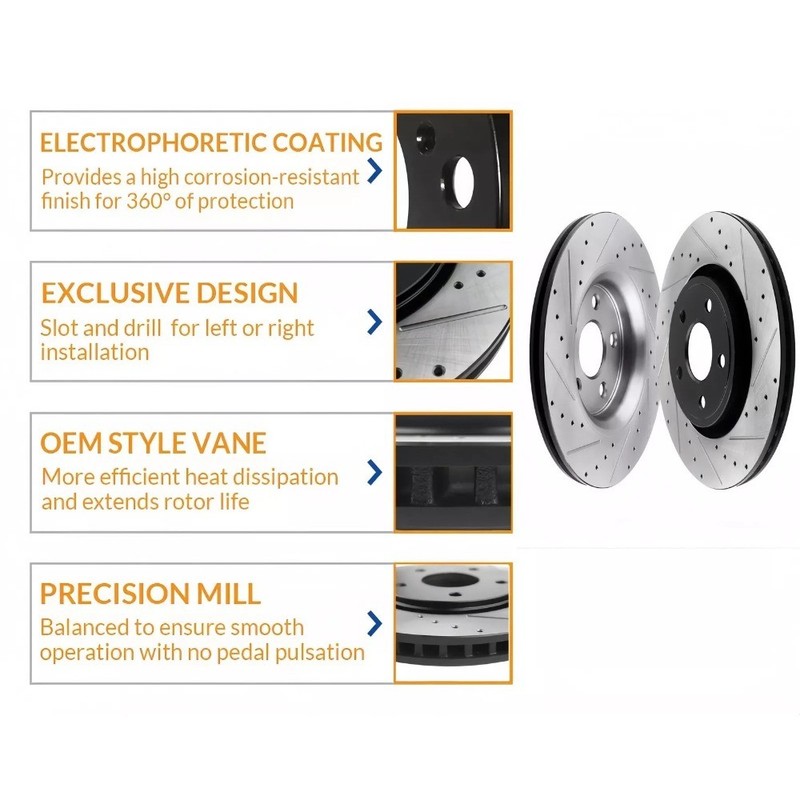 11.06 inch Rear Disc Rotors Brake Pads Kit for Toyota Camry Avalon Lexus ES350 gallery