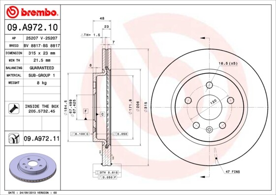 Brake Discs Rear Brembo Fits Vauxhall Insignia 2008-2017 + Other Models #2 gallery