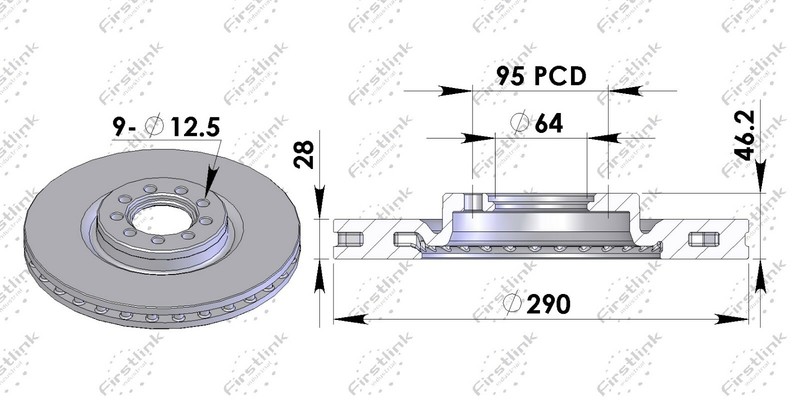 Iveco Daily Mk4 29L 35C 35S 70C 2009 - 2012 Front Brake Discs Pads 290mm gallery