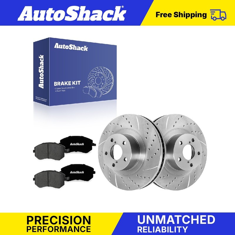 Front Drilled Slotted Brake Rotors Premium Pads for Subaru, Forester 2011-2018