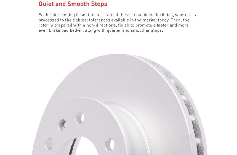 Set (2) Geospec Coated Front Disc Brake Rotors for Select 1986-95 4WD Toyota gallery