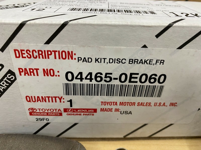 2019-2024 TOYOTA RAV4 GENUINE OEM NEW FRONT & REAR BRAKE KIT ROTORS PADS & SHIMS gallery