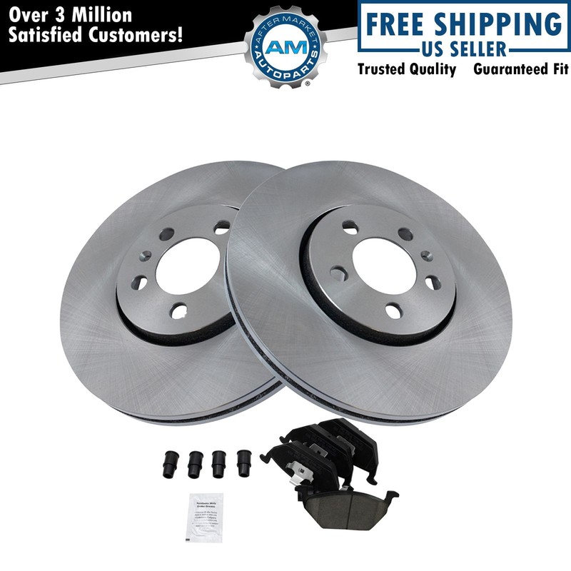 Front Brake Pad & Rotor Kit Ceramic Fits 2000-2001 Volkswagen Golf