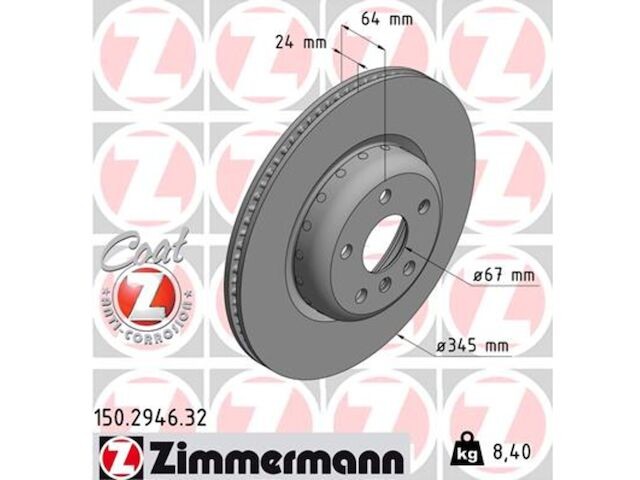 Rear Brake Rotor For 2020-2024 Toyota GR Supra 2.0L 4 Cyl 2021 2022 2023 RV334DK