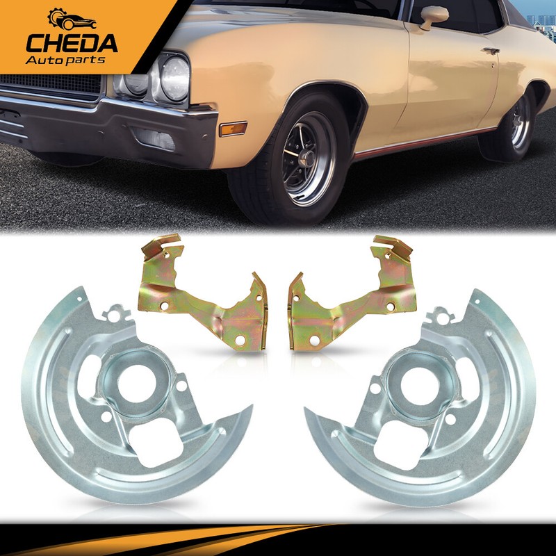 Disc Brake Caliper Brackets+ Backing Plates Dust Shields Fit For 64-72 GM A Body gallery