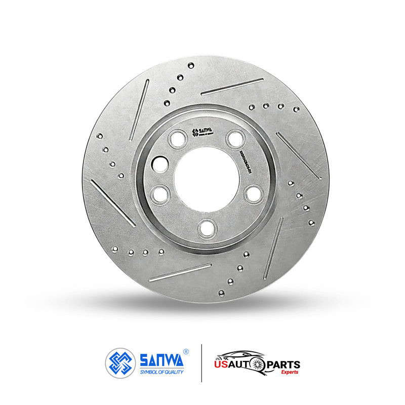 PAIR OF FRONT BRAKE ROTOR VENTED GEOMET COATED D&S KIT FOR VOLKSWAGEN AUDI 03-15 gallery