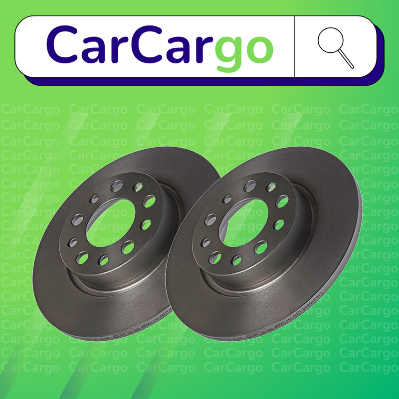 Premium Solid Rear Brake Discs Pair For Fiat 500X 1.6 2014-2020 278 mm