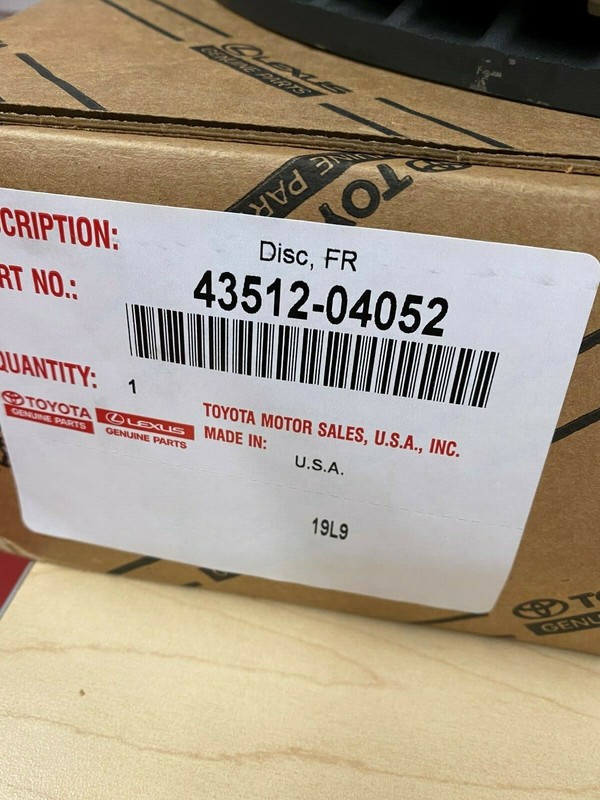 TOYOTA GENUINE OEM NEW 2005-2023 TACOMA 4WD OEM FRONT DISC BRAKE ROTORS qty 2 gallery