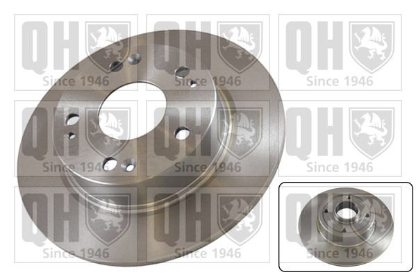 2x Brake Discs Pair Solid Rear 260mm BDC5604 Quinton Hazell Set 42510SEAE00 New gallery