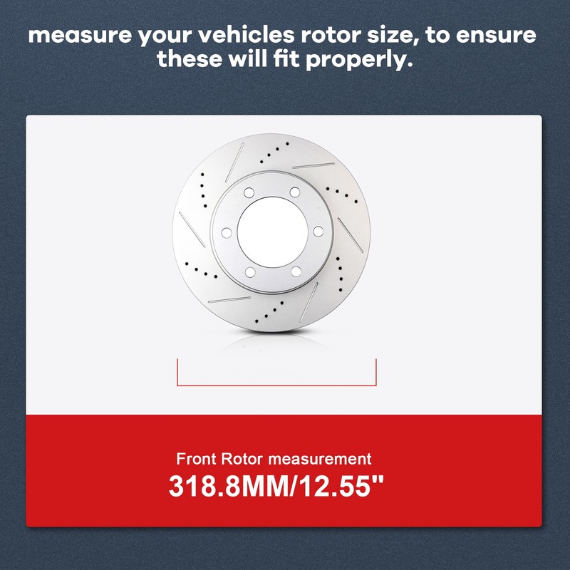 FRONT BRAKE ROTORS FOR 2001-2007 TOYOTA SEQUOIA 2000-2006 TOYOTA TUNDRA gallery