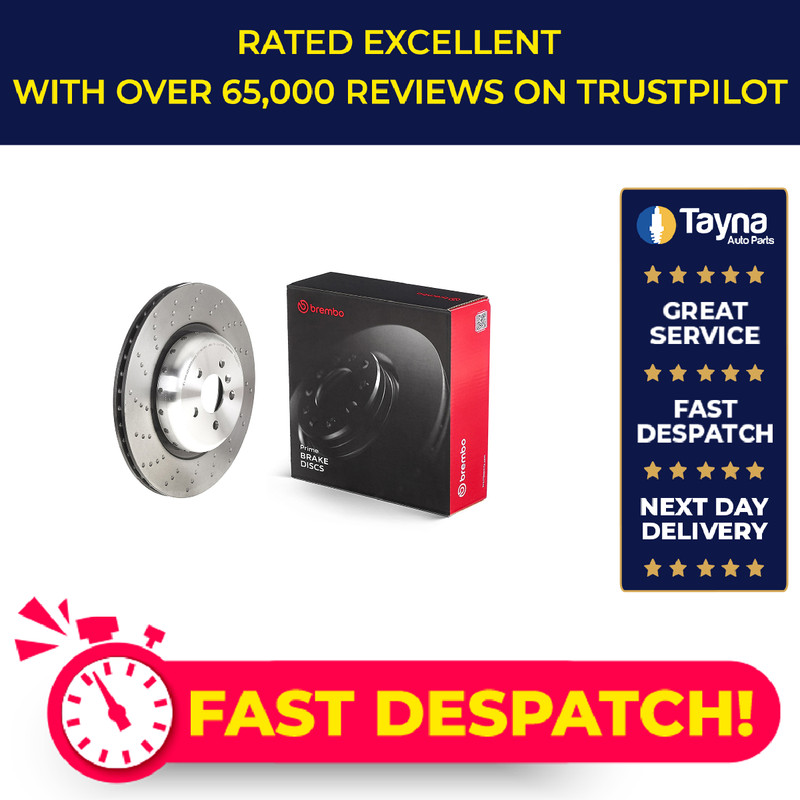 Brake Disc Single Vented fits BMW 640D G32 3.0D Rear Left 2017 on 370mm Brembo