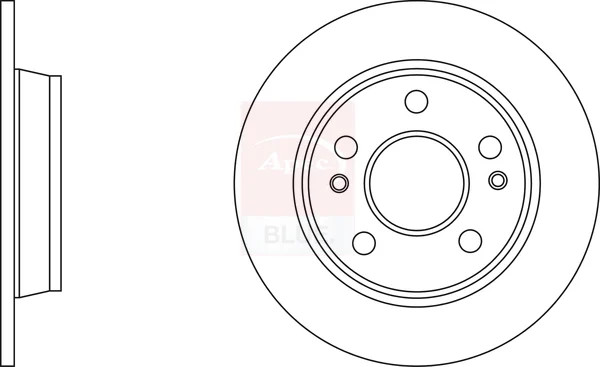 2x Brake Discs Pair Solid fits KIA CEED JD 1.6 Rear 12 to 18 262mm Set Apec Blue