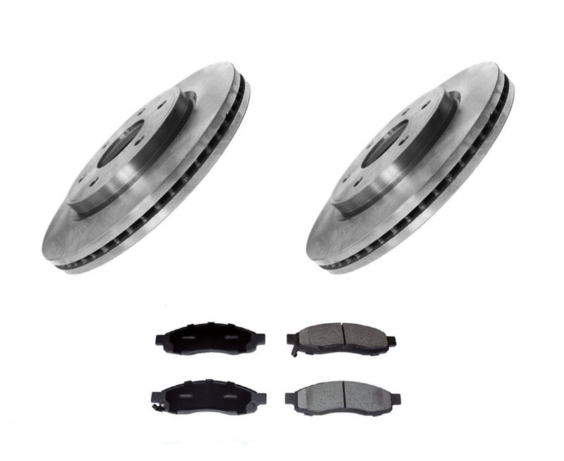 320MM Front Brake Rotors & Ceramic Brake Pads For 2005 2006 2007 Nissan Titan
