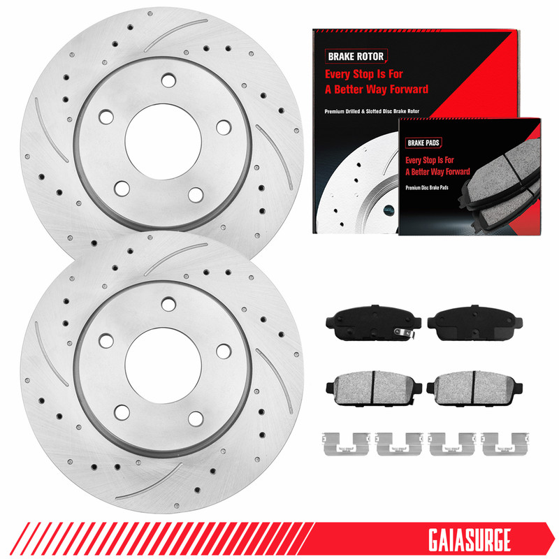 4pc 10.55″ Rear Rotor Brake Pads for Buick Encore Chevy Cruze Limited Sonic Trax
