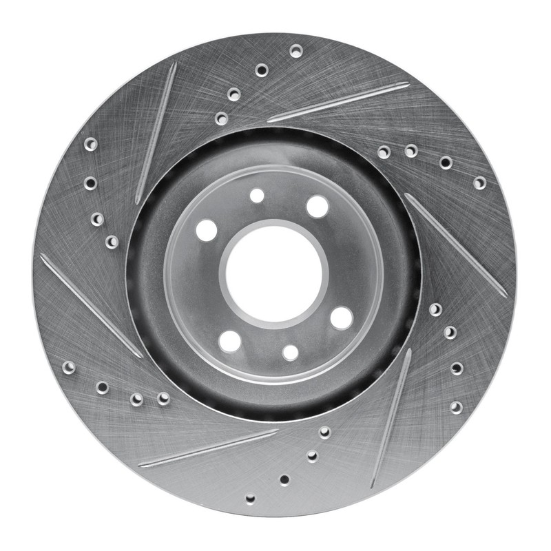 R1 631-07004R Drilled & Slotted Front Right Brake Rotor for 2012-2019 Fiat 500 gallery