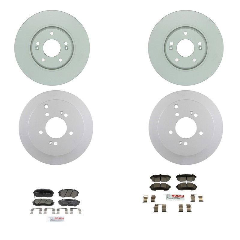 Bosch QuietCast Front & Rear Rotor Ceramic Disc BrakePad Kit for Sportage Tucson