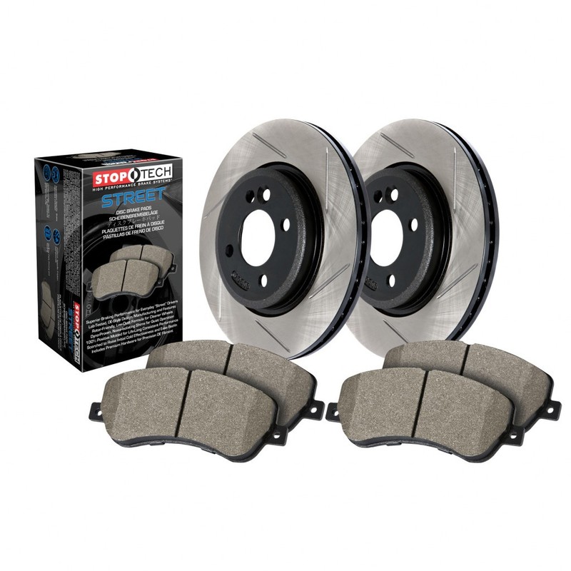 StopTech For Audi A6 2017 2018 Front Brake Rotor and Front Brake Pad Sold as Kit