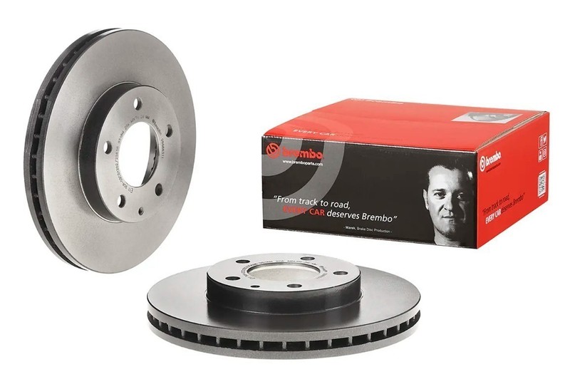 Brembo 09.6863.11 Prime UV Coated Vented Brake Rotors – Front Pair