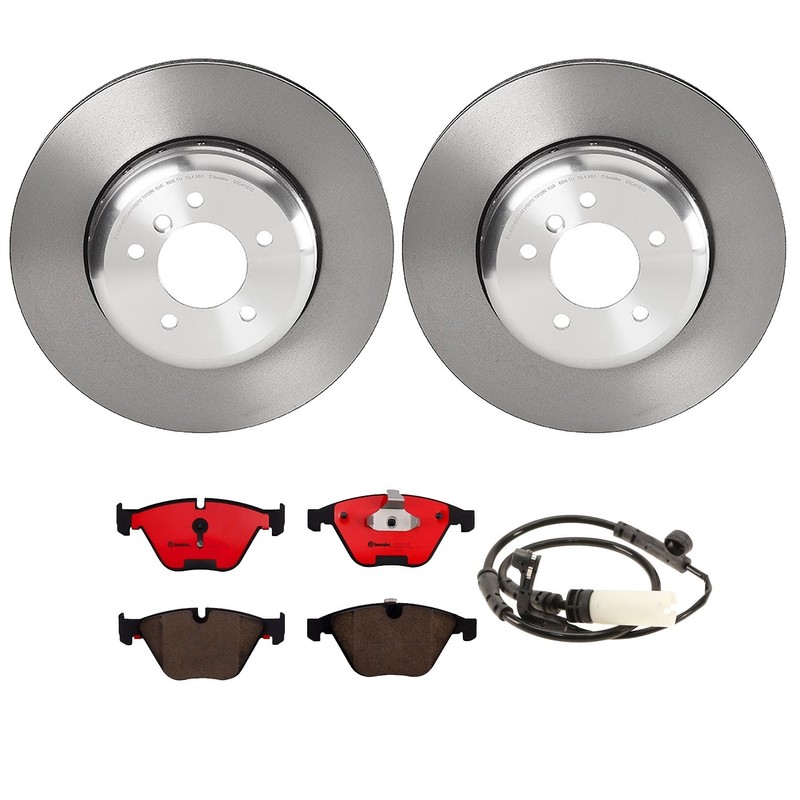 Brembo Front Brake Kit 348mm Disc Rotors Ceramic Pads Sensor For BMW E60 E63 E64