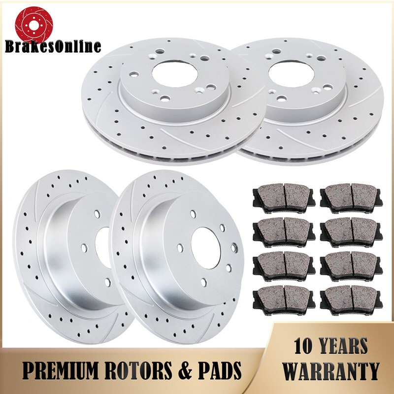 Front and Rear Brake Rotors Pads fit for Honda Civic 2006-2010 2011 Brakes