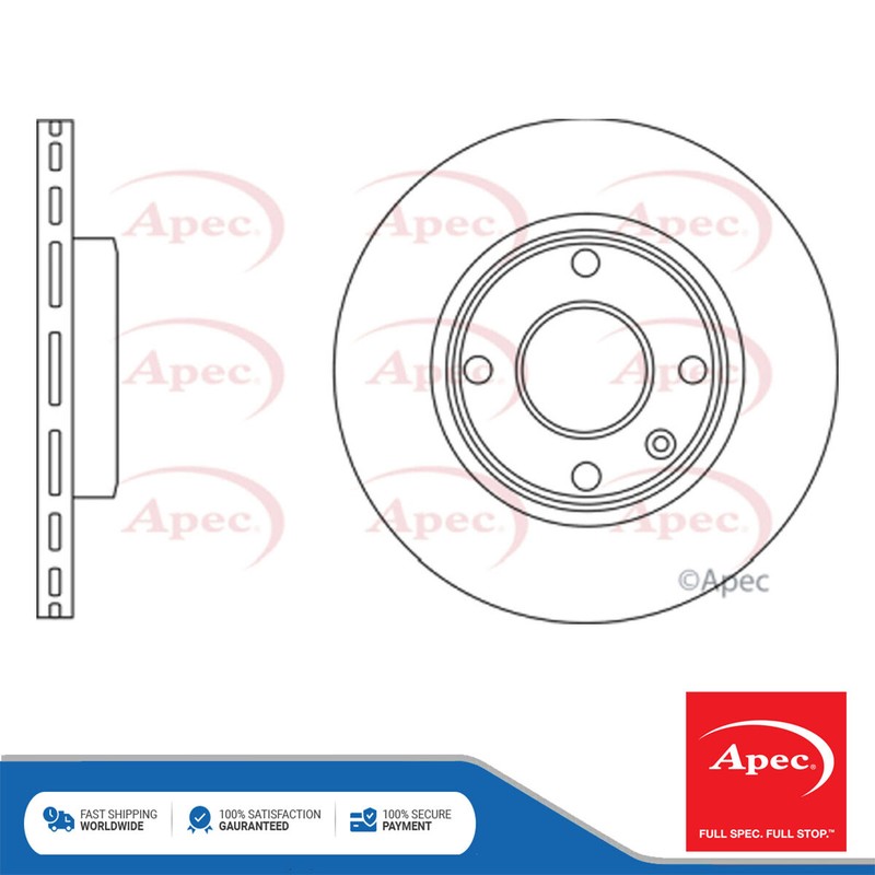 Fits Vauxhall Viva 2015-2019 1.0 Brake Disc Front Apec 13584676