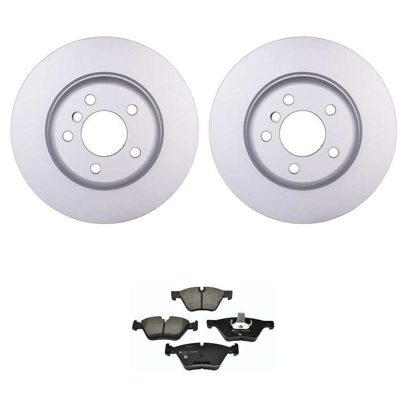 Hella Front Rotors Low-Met Disc Brake Pad Kit For F10 528i xDrive Base 2011-2016