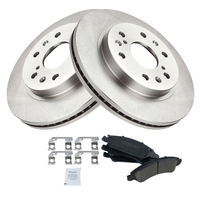 TRQ Front Ceramic Brake Pad & Disc Rotor Kit for Silverado Sierra Tahoe gallery