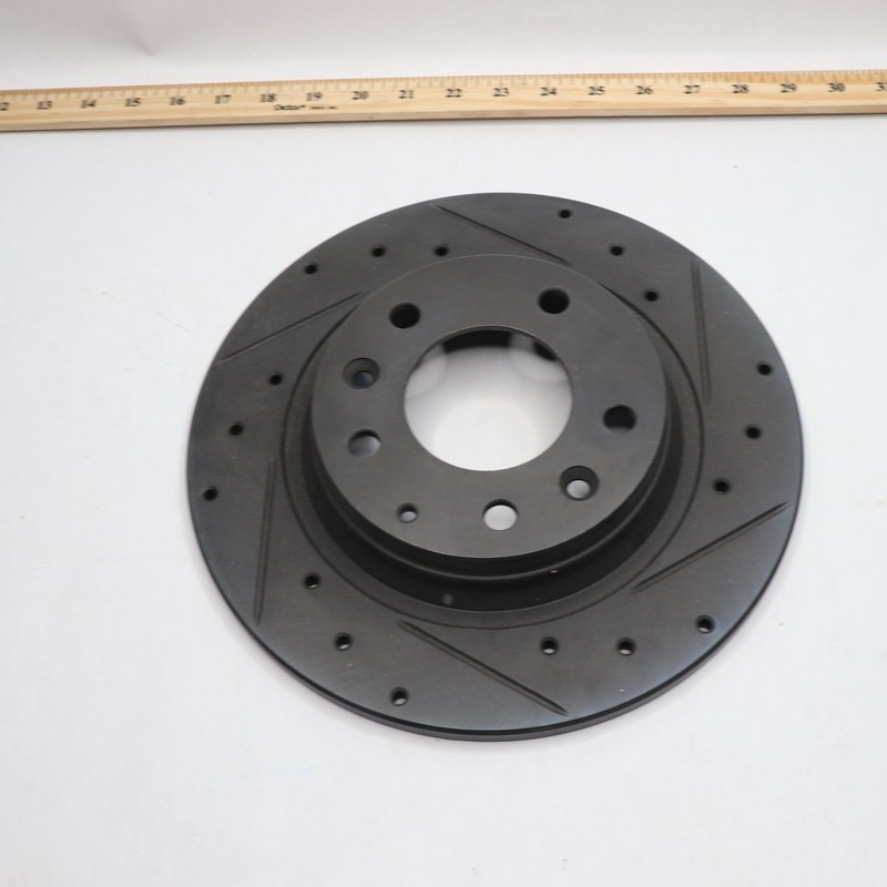 Slotted Brake Rotor Black Zinc 633-54064R