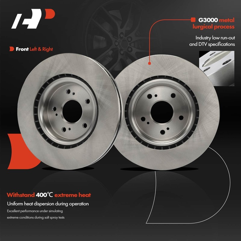 2Pcs Front Left & Right Disc Brake Rotors for Acura RDX 2019 2020-2023 L4 2.0L gallery