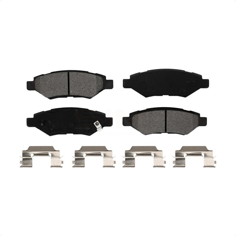 Coated Disc Brake Rotors & Semi-Metallic Pad Rear Kit For Cadillac SRX Saab 9-4X gallery