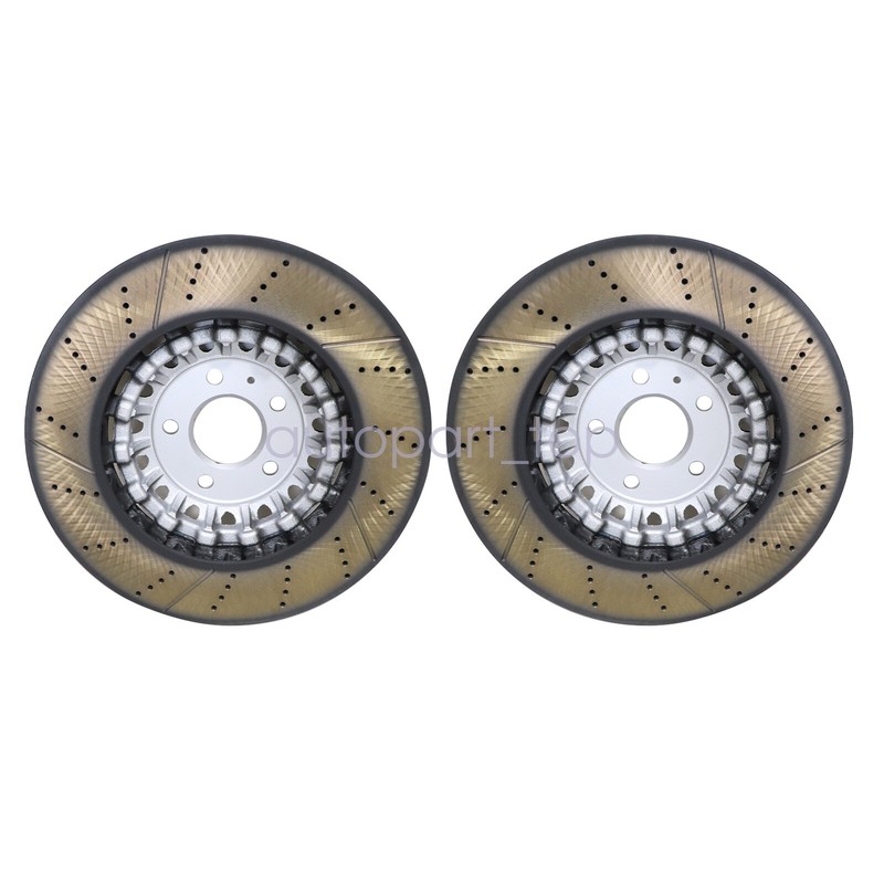 Pair For A6 A8 Q7 Q8 17-21 Front 375mm Vented Brake Disc Rotors Performance gallery