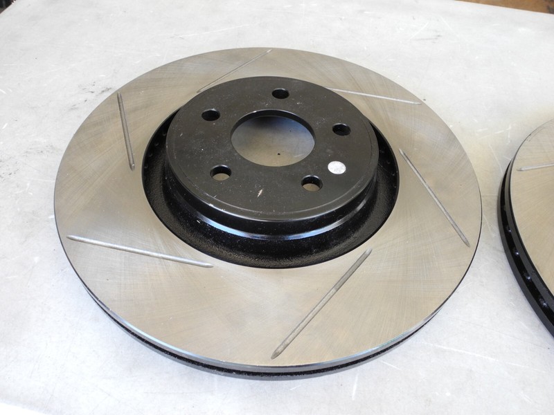 Stoptech High Carbon Slotted Front Rotors fit 2014+ Ford Focus ST - NEW 335mm gallery