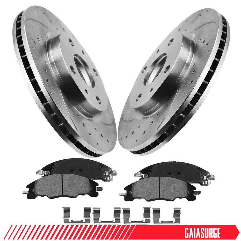 Front Disc Rotors + Ceramic Brake Pads Kit For 2008 2009 2010 2011 Ford Focus