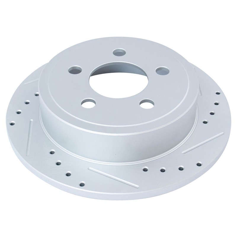 TRQ Performance Drilled Slotted Brake Rotor & Metallic Pad Rear Kit w/Chemicals gallery